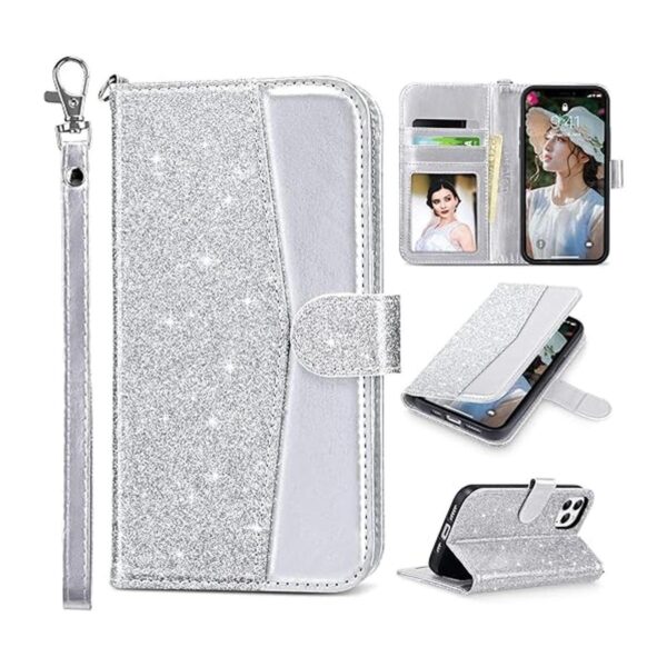 ULAK Compatible con iPhone 12 Funda tipo cartera para_1