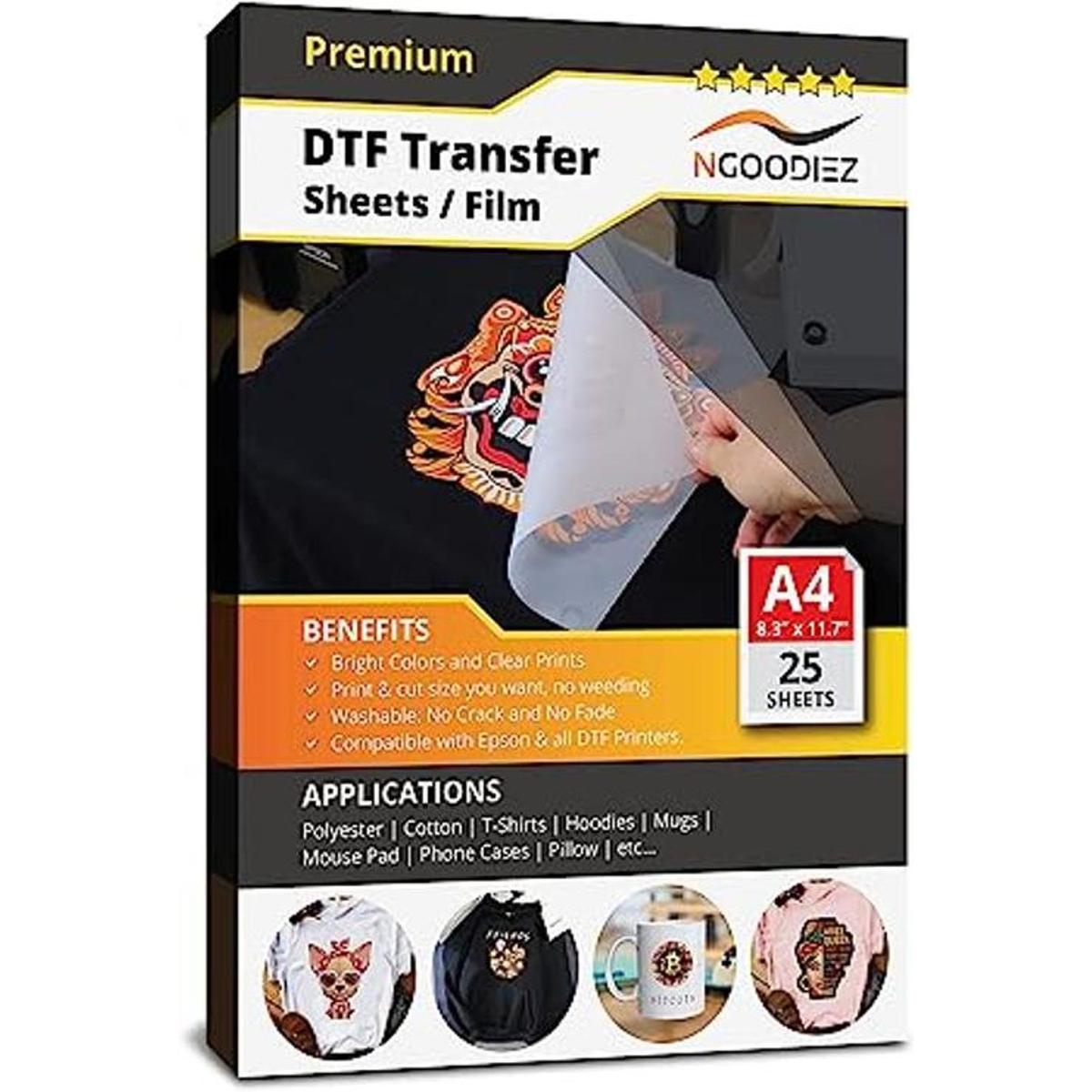 NGOODIEZ Película de transferencia DTF Papel de