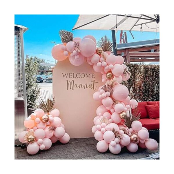 Guirnalda de globos rosa pastel de doble relleno kit de_2