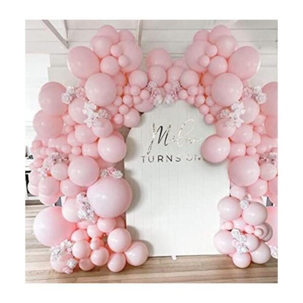 Guirnalda de globos rosa pastel de doble relleno kit de_1