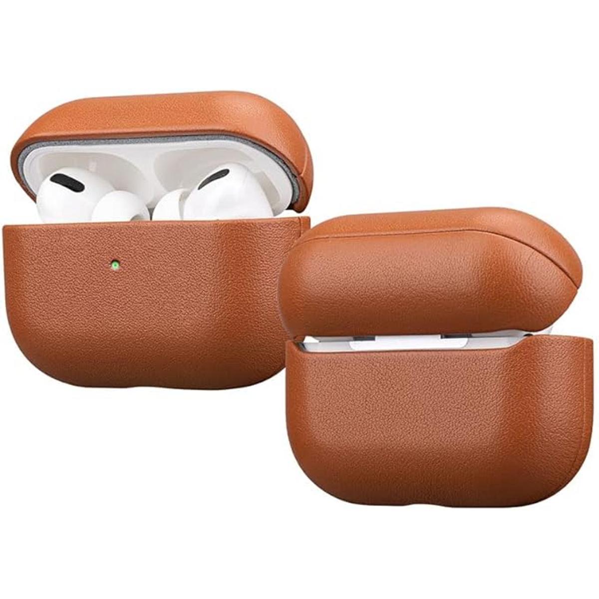 Lopie Funda de cuero compatible con AirPods Pro de 2