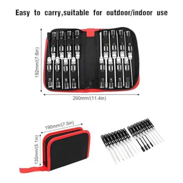 Kit de destornilladores hexagonales Allen de 16 piezas