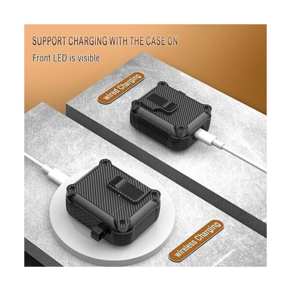 Rfun Funda para Airpods con clip de bloqueo seguro_4