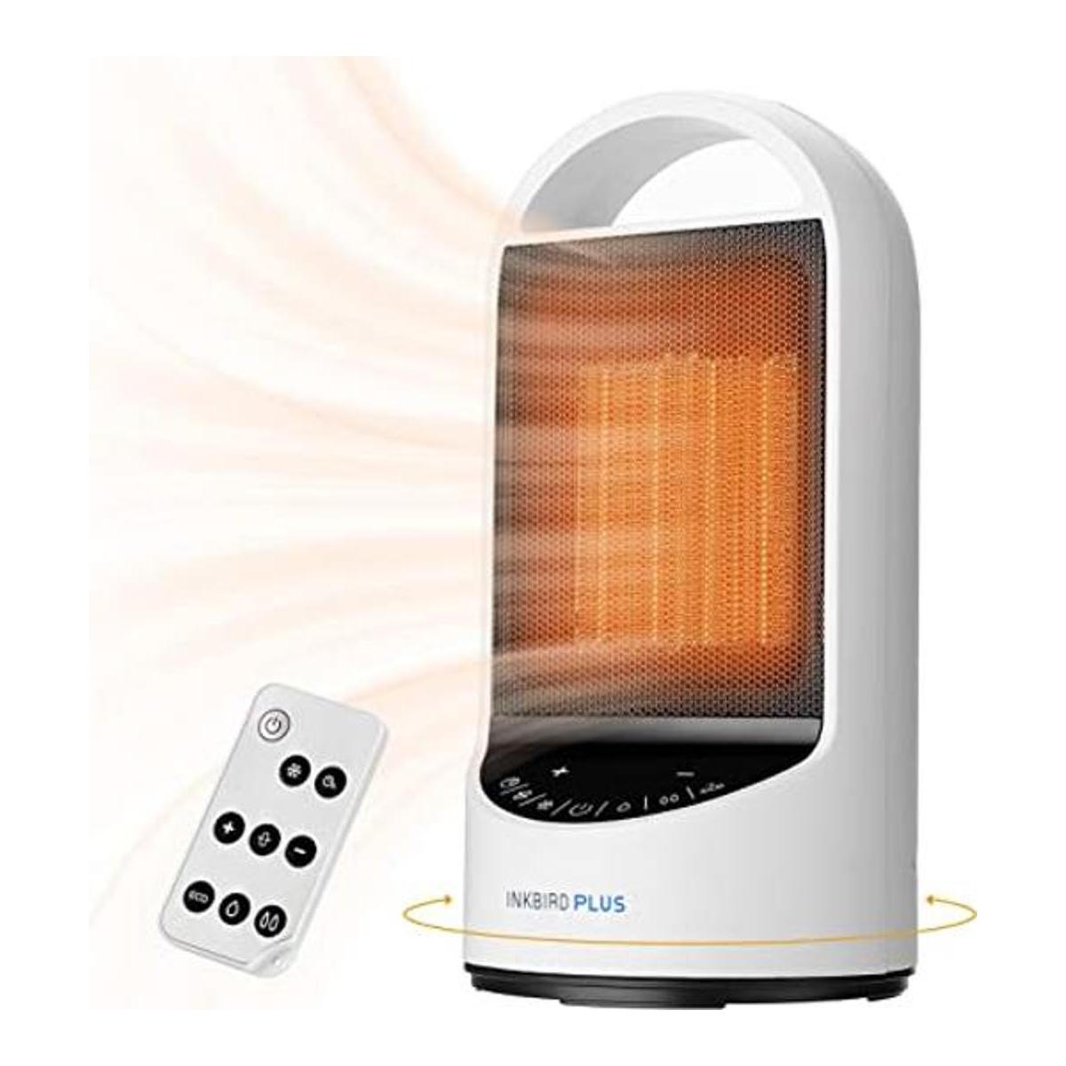 INKBIRDPLUS Calentador de espacio portátil PTC de 1500 W