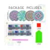 4 piezas de posavasos de automóvil con diseño de mandala