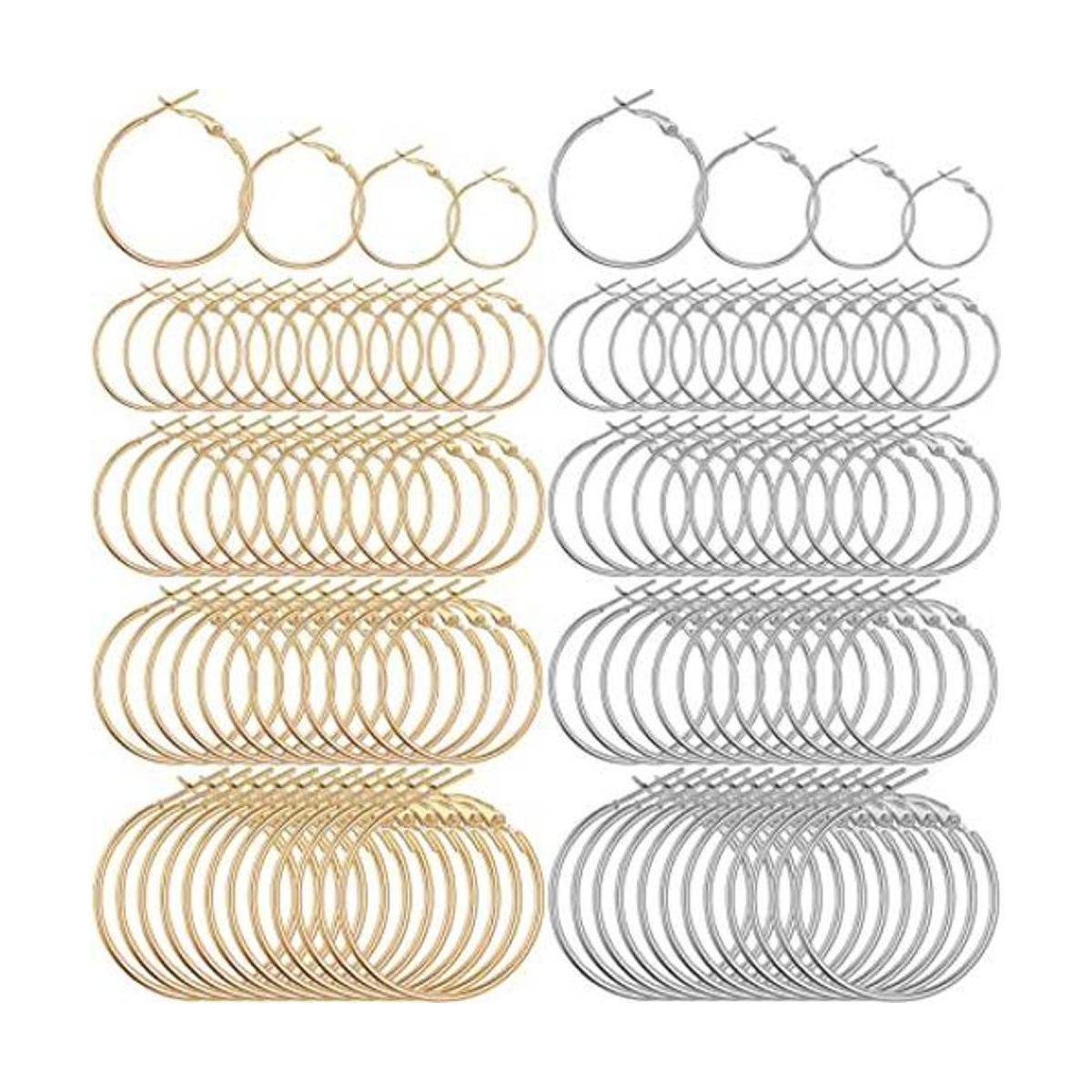 Lusofie 96 aros de aretes para hacer joyas aretes