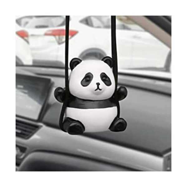 Adorno colgante de coche con panda oscilante accesorios_1