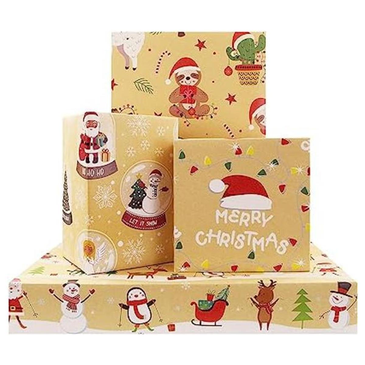 Unigift Papel de regalo de papel de estraza marrón