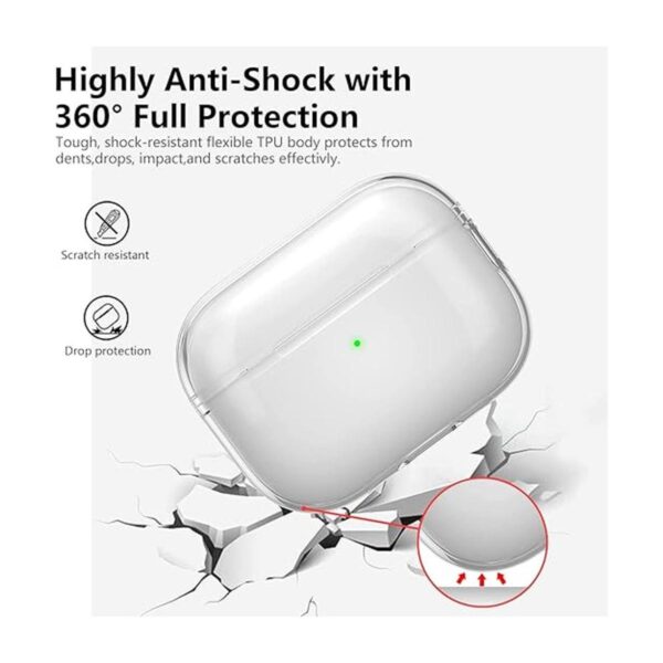 Aircawin Funda transparente de TPU suave para Airpods Pro