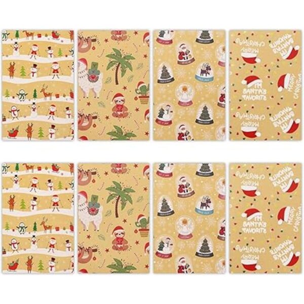 Unigift Papel de regalo de papel de estraza marrón