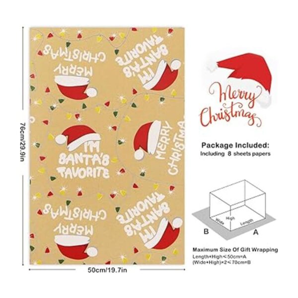 Unigift Papel de regalo de papel de estraza marrón