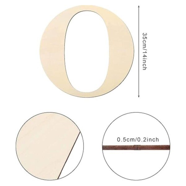 Y8HM Letras grandes de madera de 14 pulgadas13.8 in 0.2