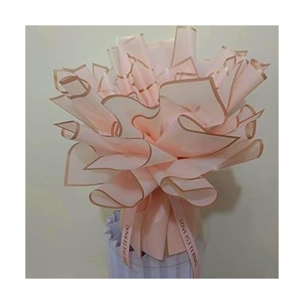 20 hojas de papel de regalo de flores con borde de oro_5
