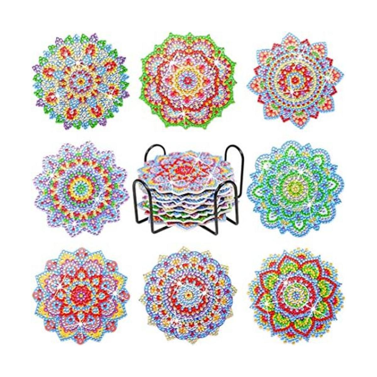 Praise V Do Juego de 8 posavasos de pintura de diamante