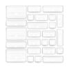 DCA 25 PCS Clear Plastic Drawer Organizer Tray for Makeup_1