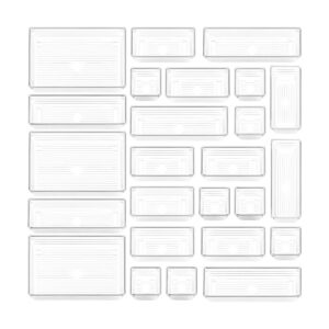 DCA 25 PCS Clear Plastic Drawer Organizer Tray for Makeup_1