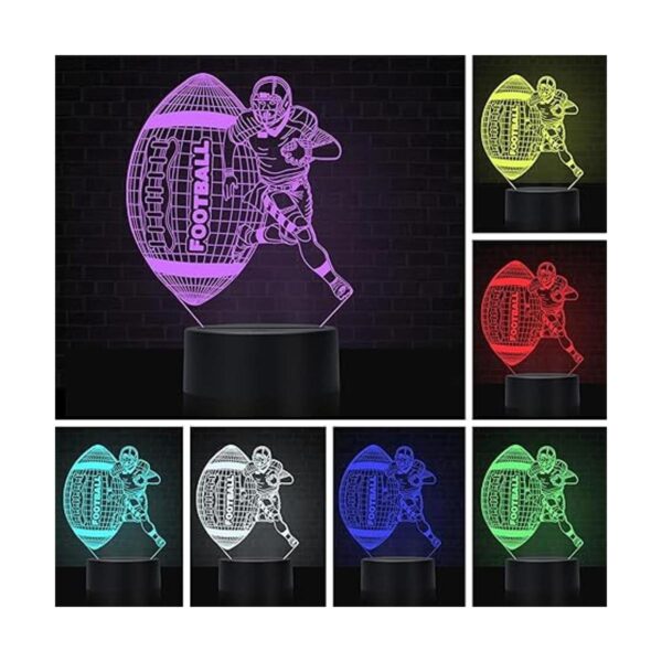 Luz nocturna 3D con control táctil 7 colores de luz_2