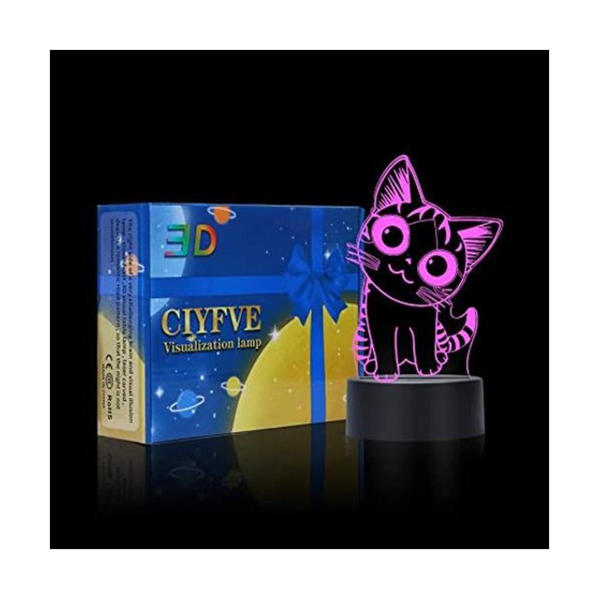 Lámpara de noche 3D lámpara de escritorio LED con control