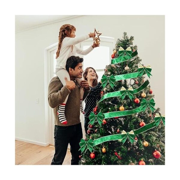 Cinta de terciopelo de Navidad con alambre de hierro de