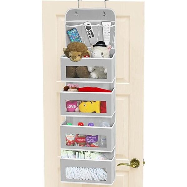 Simple Houseware Organizador de 4 bolsillos transparentes