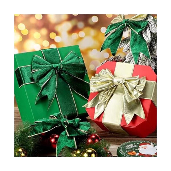 Cinta de terciopelo de Navidad con alambre de hierro de