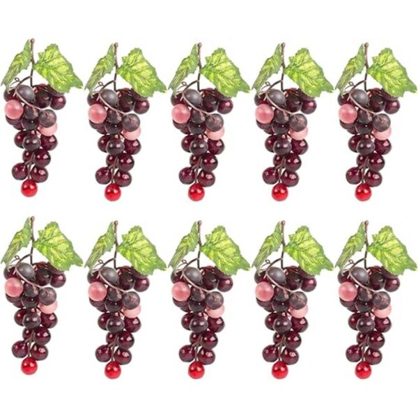 Decoración de uvas artificiales de frutas falsas redondas_1
