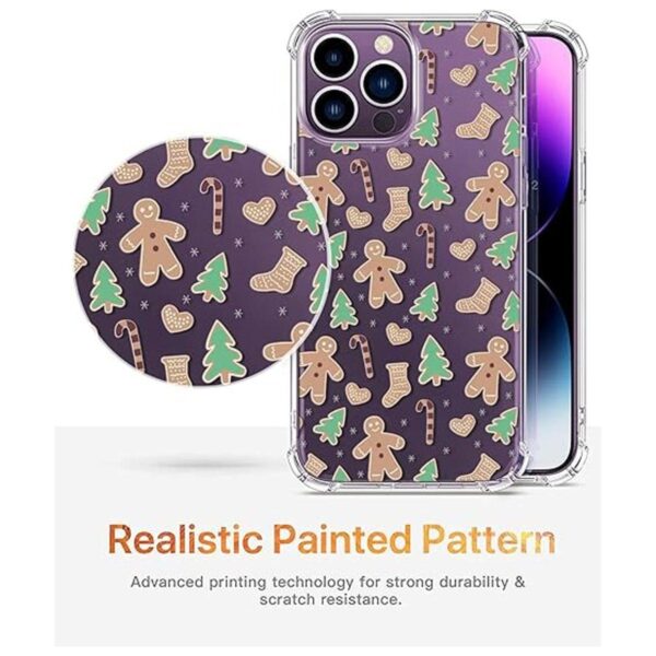CAROKI Funda de teléfono transparente de Navidad para_4