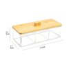 Dispensador cuadrado de soporte Qtip 3 compartimentos
