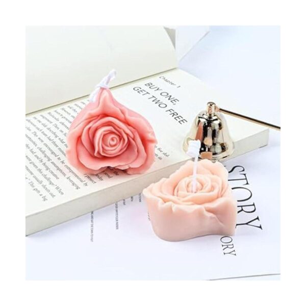 Cestony Moldes de silicona para velas de rosas en forma de