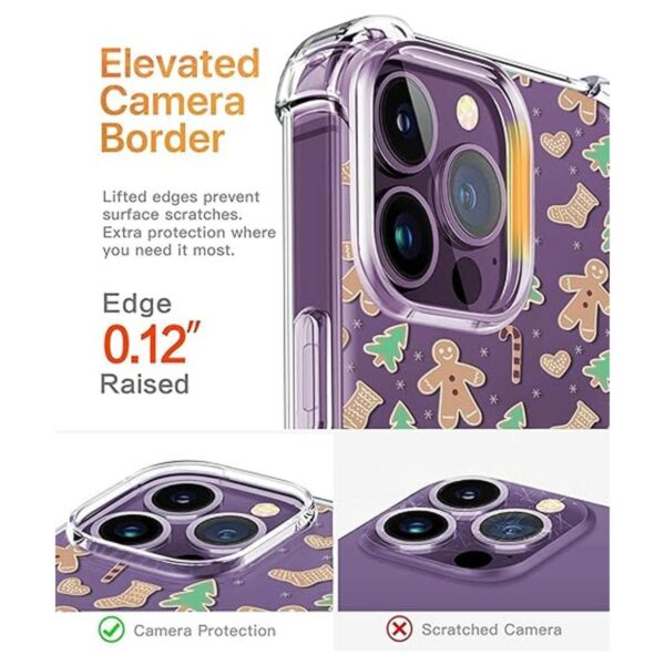 CAROKI Funda de teléfono transparente de Navidad para_5