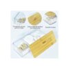 Dispensador cuadrado de soporte Qtip 3 compartimentos