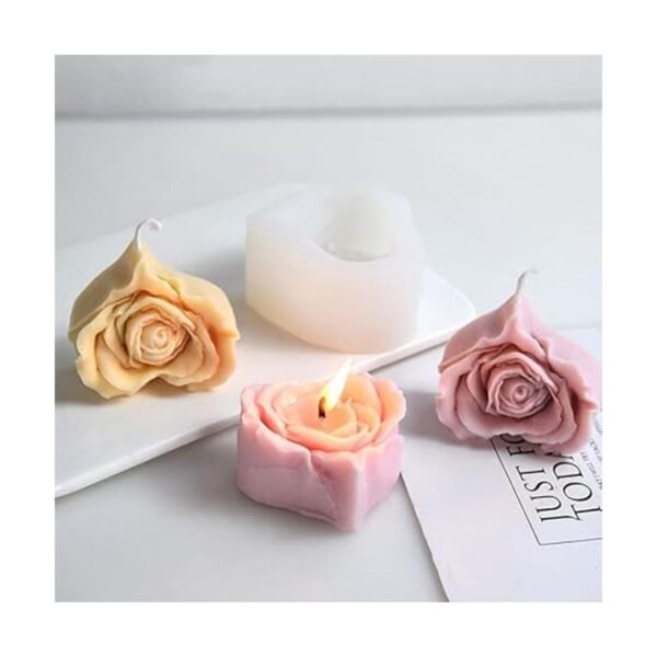 Cestony Moldes de silicona para velas de rosas en forma de