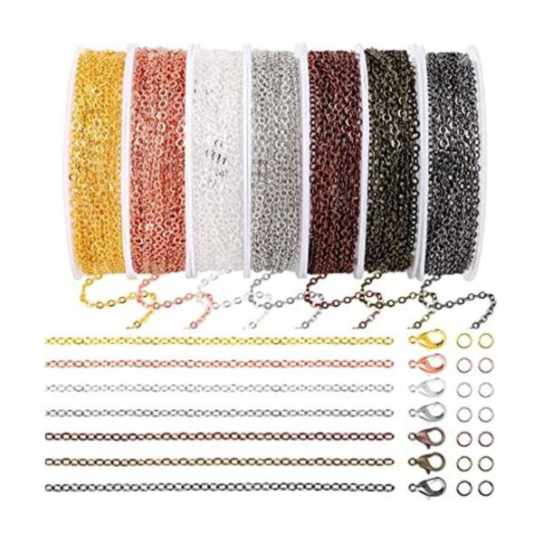 Cadenas para hacer joyas de 70 pies 7 colores 0.079 in