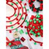 Mini pompones de Navidad de 20 yardas con flecos adornos