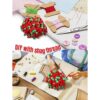 Mini pompones de Navidad de 20 yardas con flecos adornos