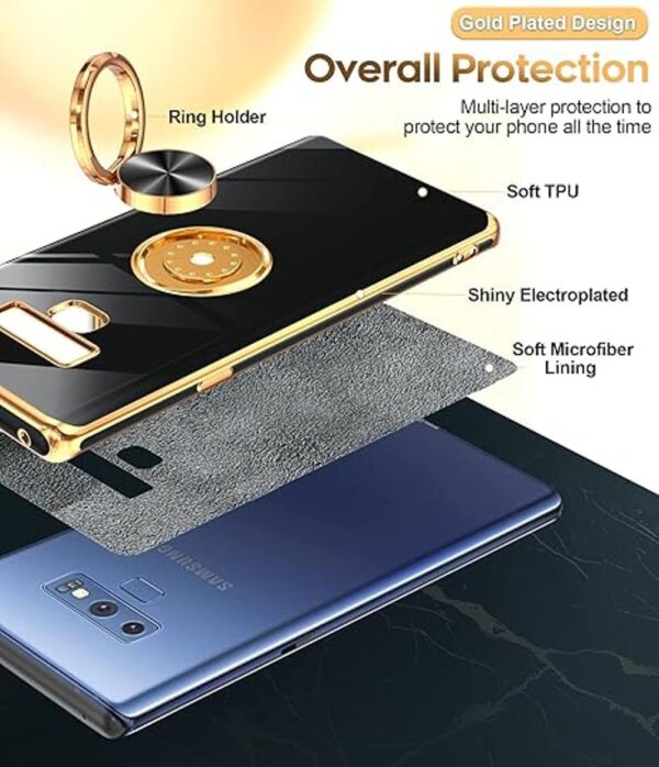 LeYi for Samsung Galaxy Note 9 Phone Case with Ring_4