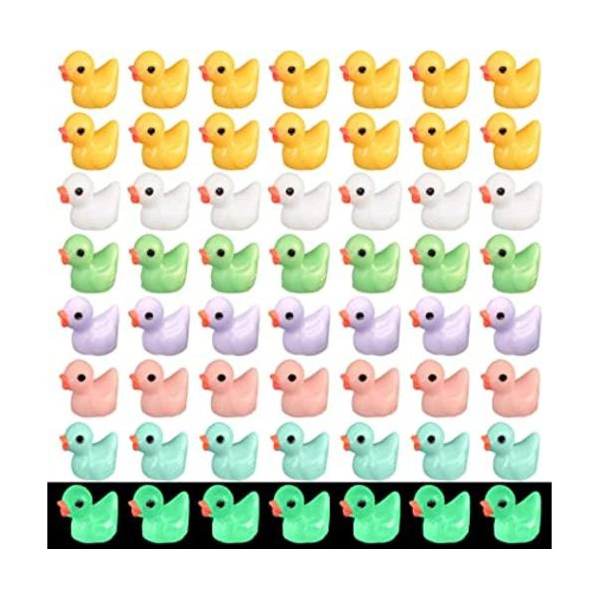120 piezas de mini patos de resina pequeños patos en