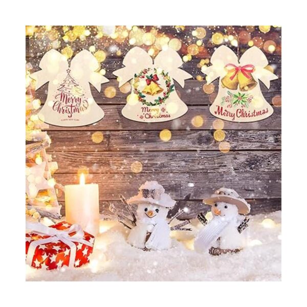 Adornos de Navidad de madera de 7 pulgadas para pintar 10