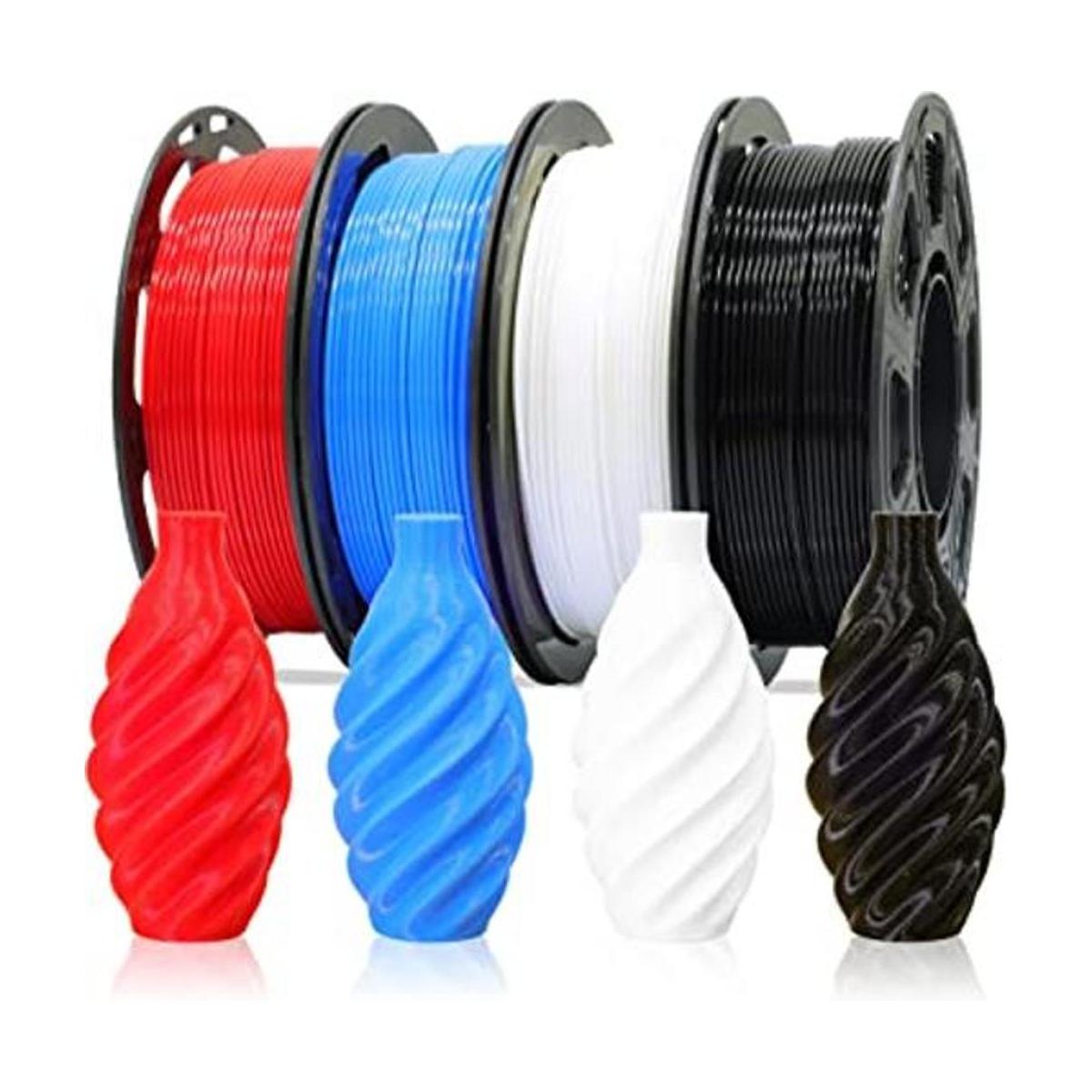 MIKA3D Paquete de 4 colores básicos negro rojo blanco
