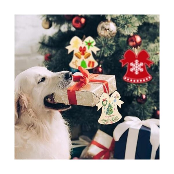 Adornos de Navidad de madera de 7 pulgadas para pintar 10