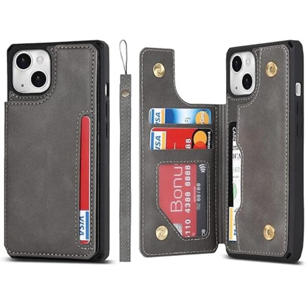 Cavor Funda tipo cartera para iPhone 14 con ranuras para_1
