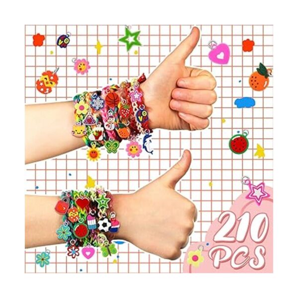 210 dijes de silicona para pulseras de goma pulseras