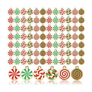 60 piezas de dije de bastón de caramelo para hacer joyas