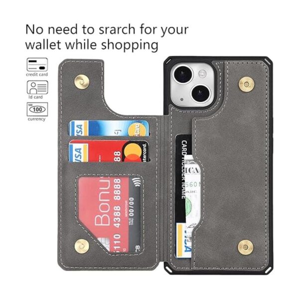 Cavor Funda tipo cartera para iPhone 14 con ranuras para_3