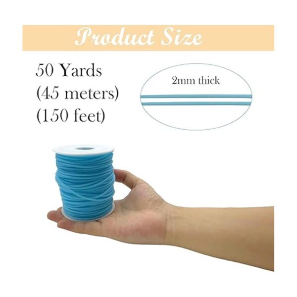 Cable de tubo de goma hueco de 54 yardas 0.079 in azul