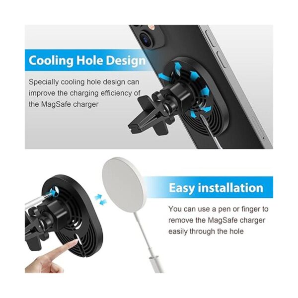 KALAPOP Soporte de ventilación de coche para Apple MagSafe_4