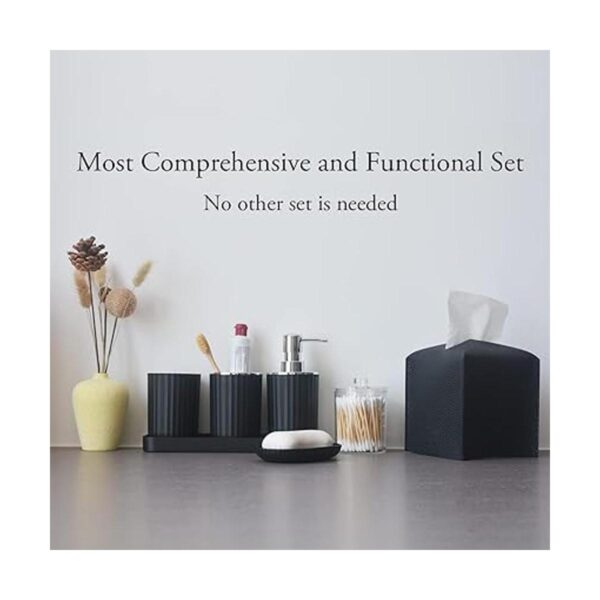 Bathroom Accessory Set 10 Piece Black Bathroom