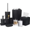 Bathroom Accessory Set 10 Piece Black Bathroom