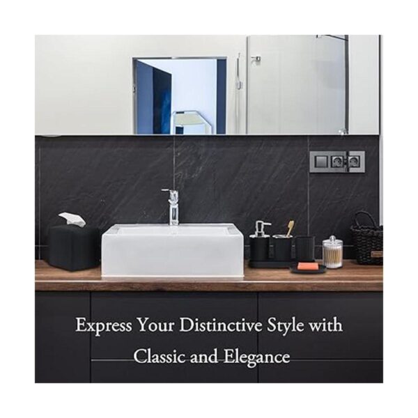 Bathroom Accessory Set 10 Piece Black Bathroom