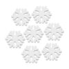 Dzrige 100 calcomanías de madera blanca con copo de nieve_1